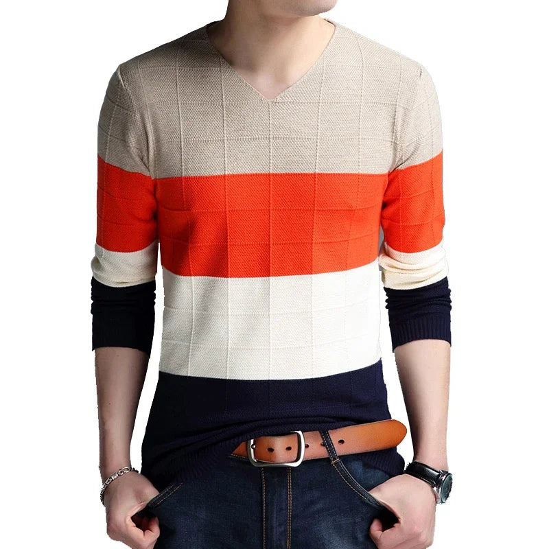 Men's Long Sleeve Slim Sweaters image 5
