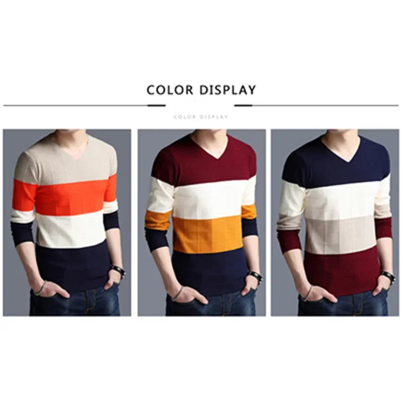 Men's Long Sleeve Slim Sweaters image 3