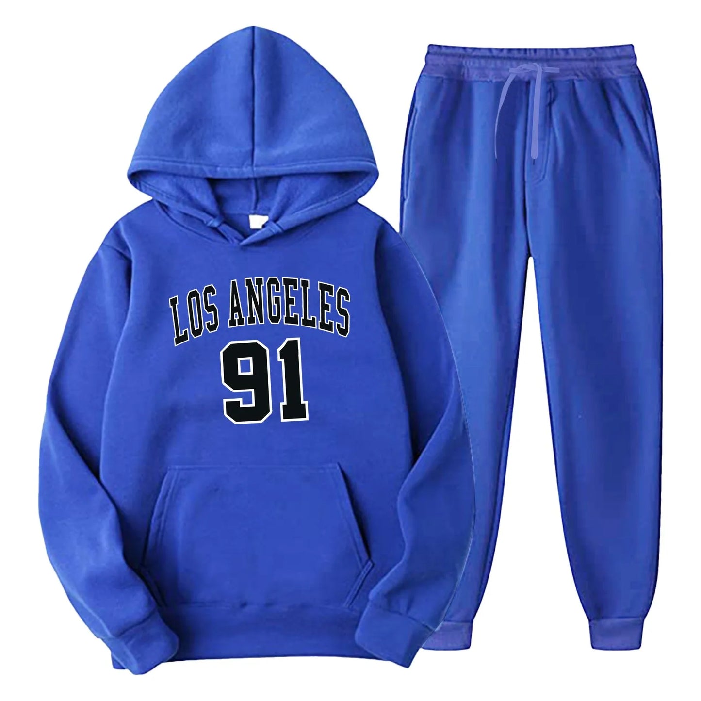 Letter Print Tracksuit with Drawstring image 1
