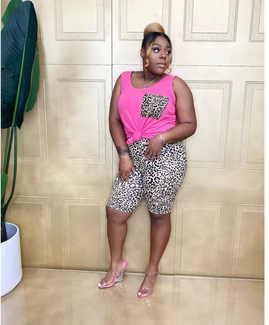 Leopard print short set image 1