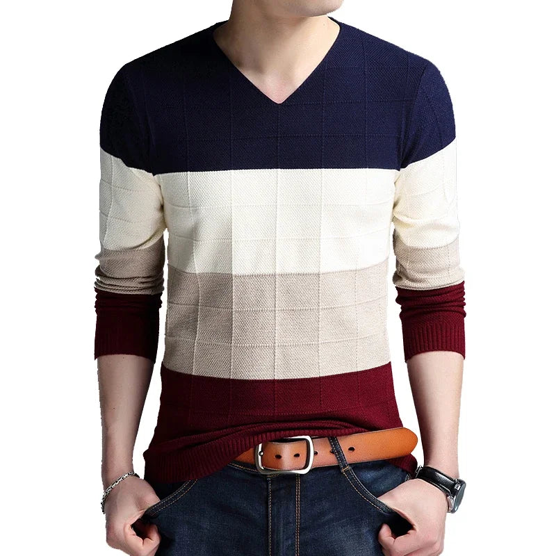Men's Long Sleeve Slim Sweaters image 6