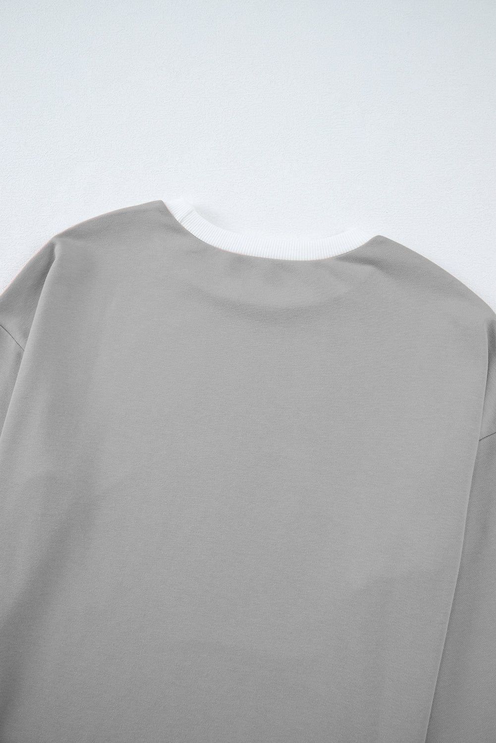 Mineral Red Varsity Stripe Patchwork Puff Sleeve Pullover Drawstring Wide Leg Pant Set