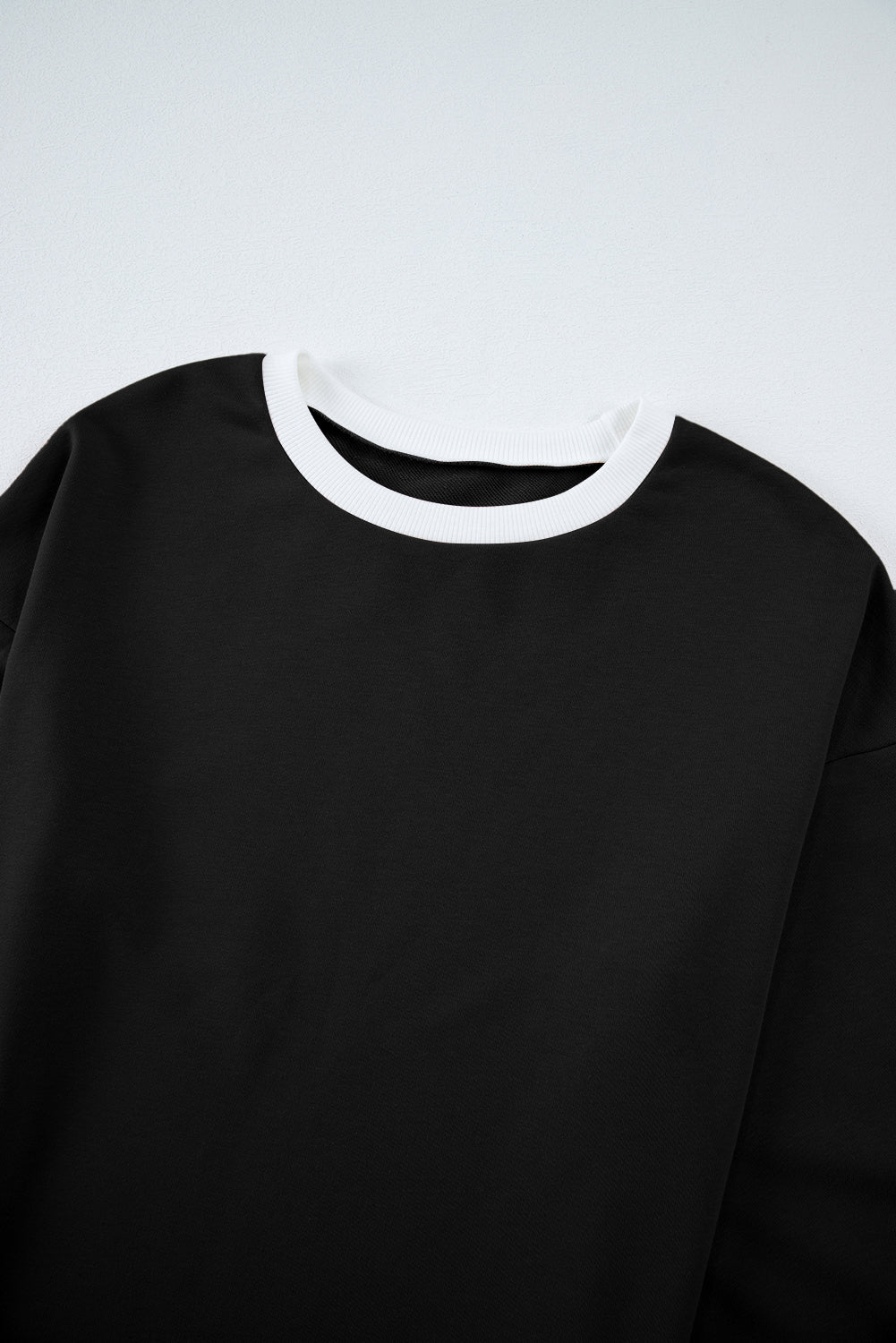 Mineral Red Varsity Stripe Patchwork Puff Sleeve Pullover Drawstring Wide Leg Pant Set