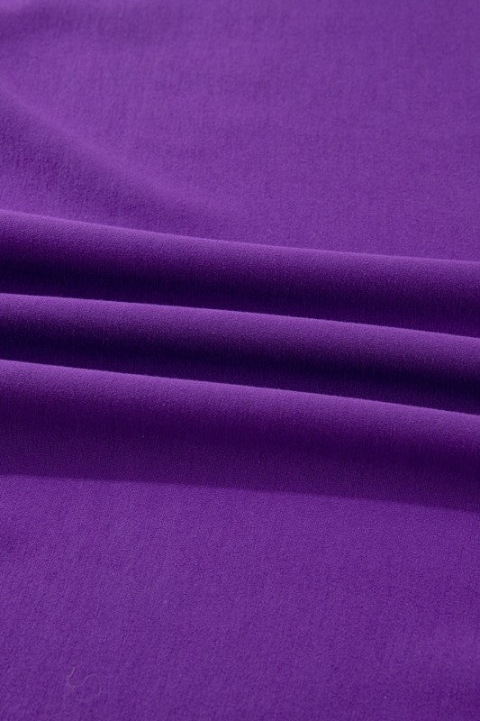 Plus Size Solid Pullover and Mini Skirt Set