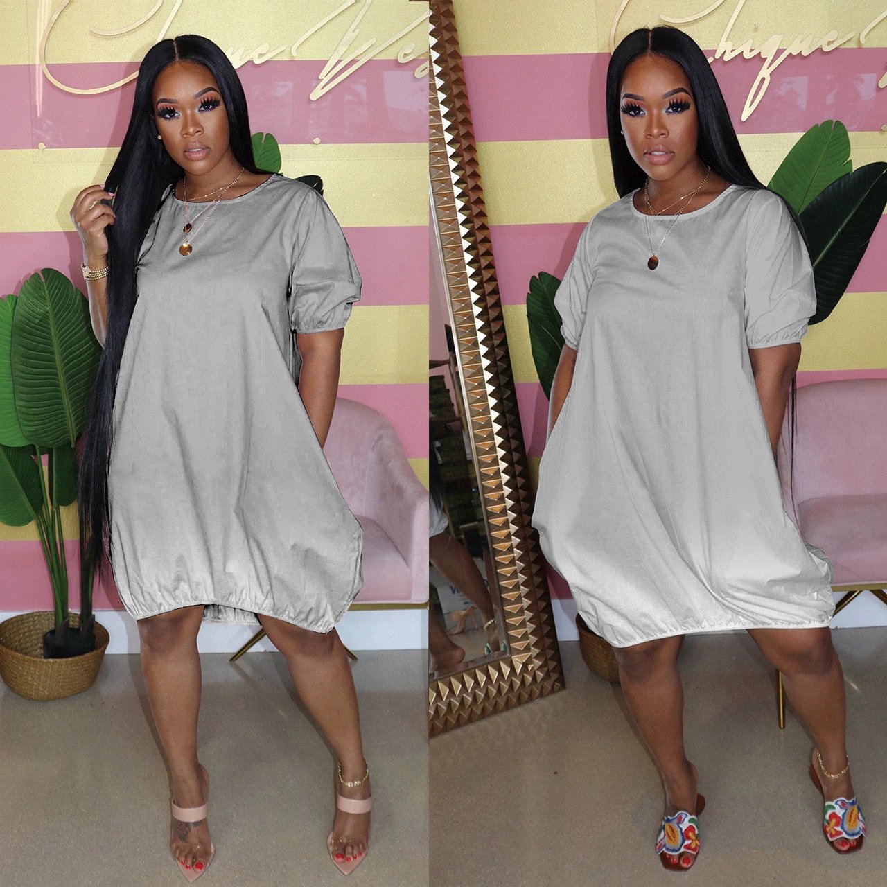 Plus Size Women's Gradient Dress