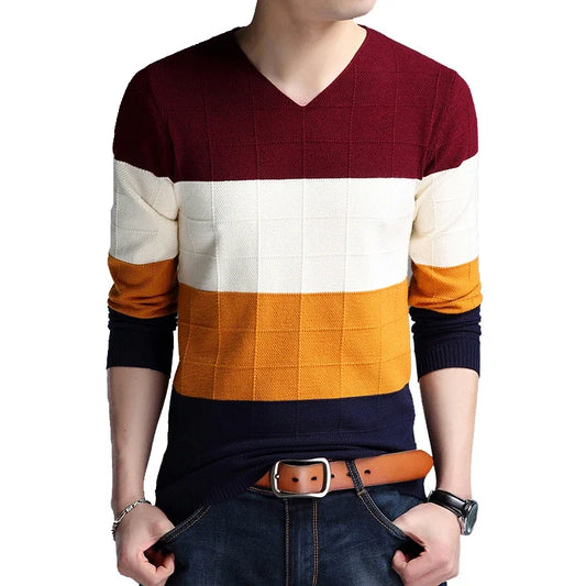 Men's Long Sleeve Slim Sweaters image 0