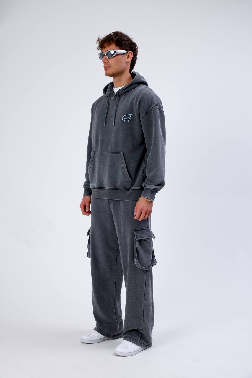 Unisex Washed Oversize Hoodie & Jogger Set - Heavyweight Tracksuit